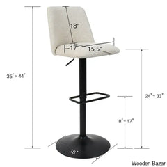 Adizaz Swivel Upholstered Adjustable Height Counter Stool