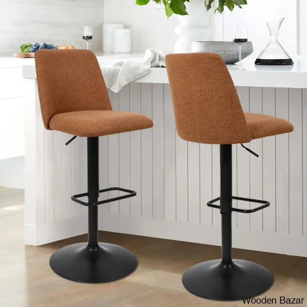 Adizaz Swivel Upholstered Adjustable Height Counter Stool Terra / 2 Piece