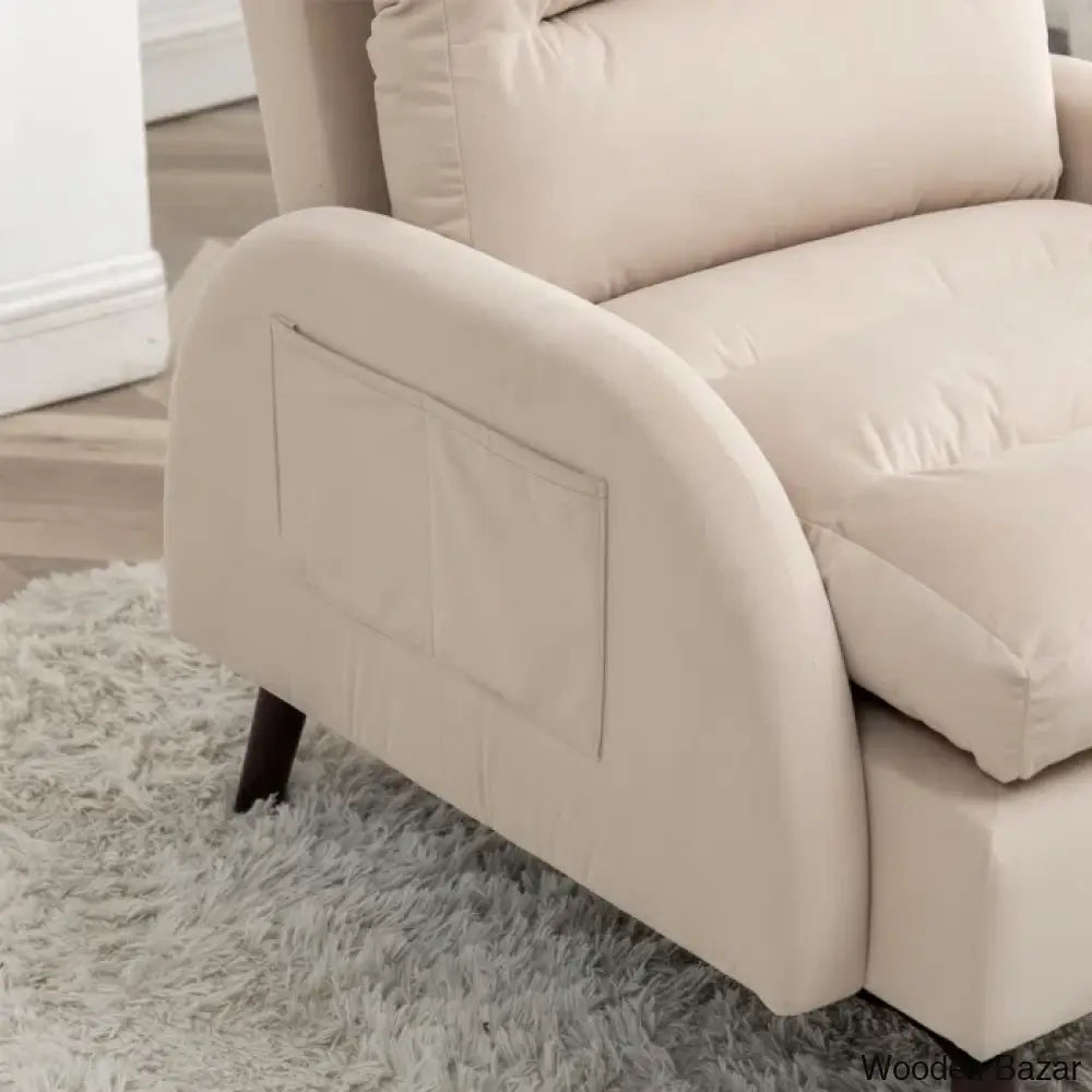 Adjustable Accent Lounge Recliner Chair With Storage Ottoman