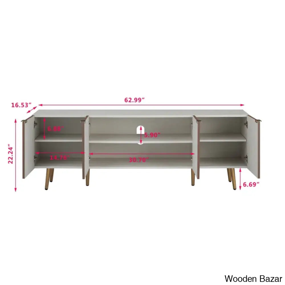 Agatsya Modern Rattan Cabinet Tv Stands & Media Storage Furniture