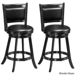 Aghaboyo Swivel Upholstered 24’’ Counter And Bar Stool (Set Of 2)