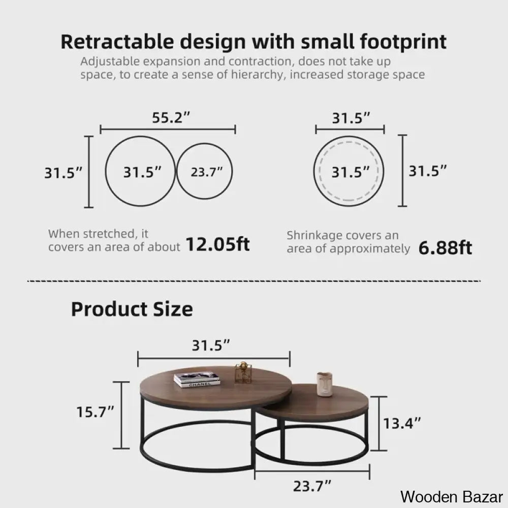 Agrani Nesting Coffee And Center Table