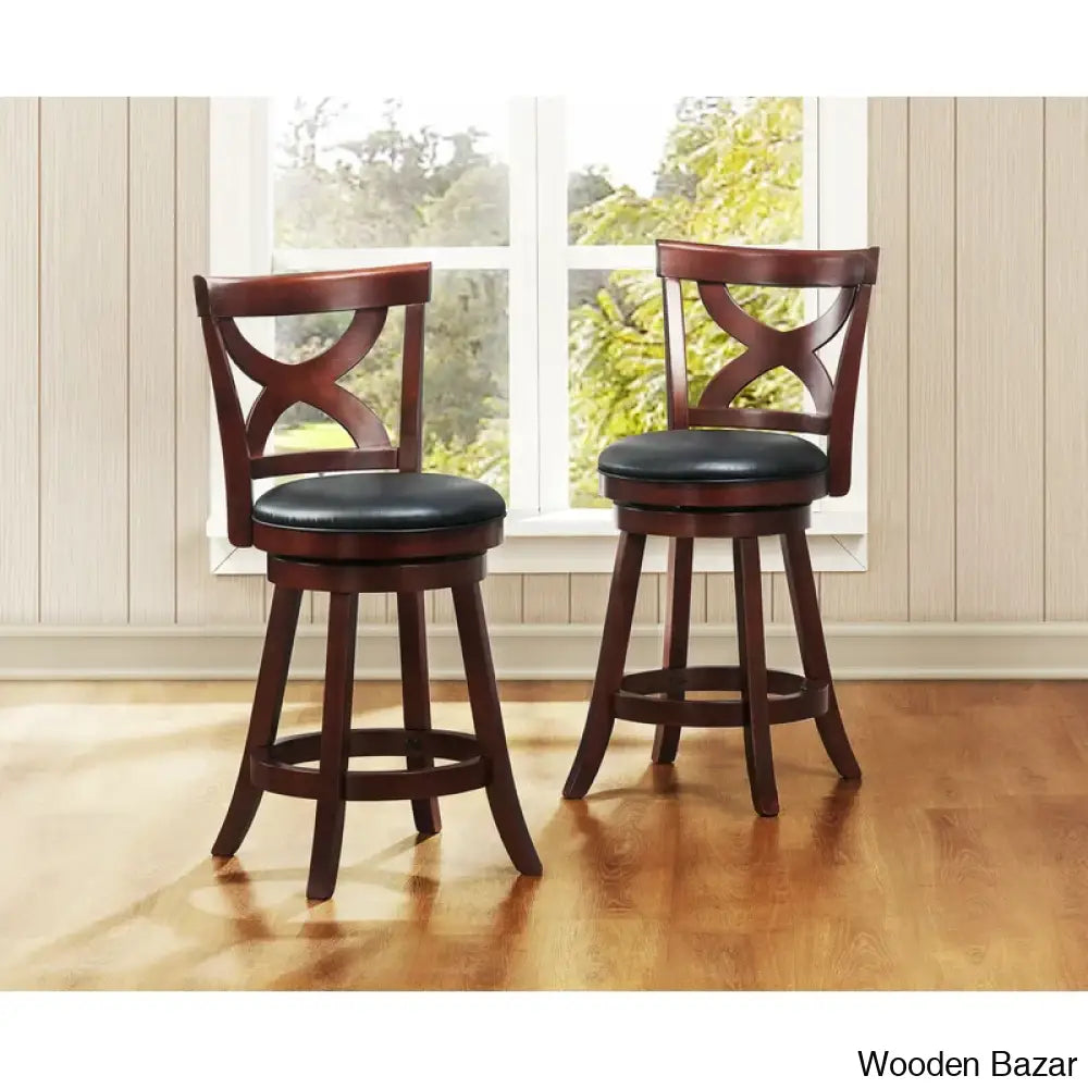 Aislinne Swivel Upholstered Counter And Bar Stool With Solid Wood Frame