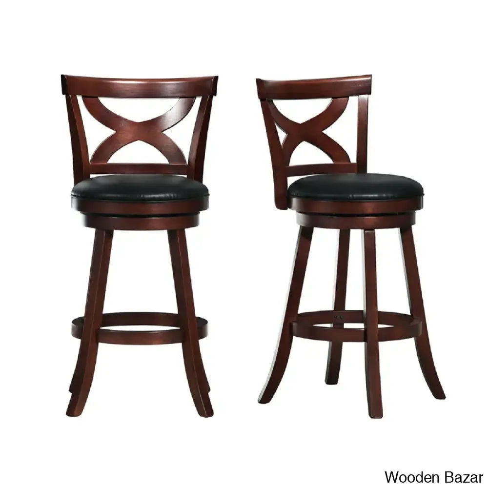 Aislinne Swivel Upholstered Counter And Bar Stool With Solid Wood Frame