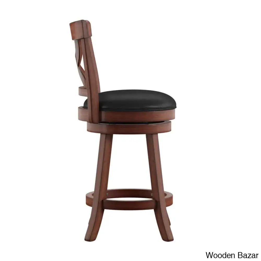 Aislinne Swivel Upholstered Counter And Bar Stool With Solid Wood Frame