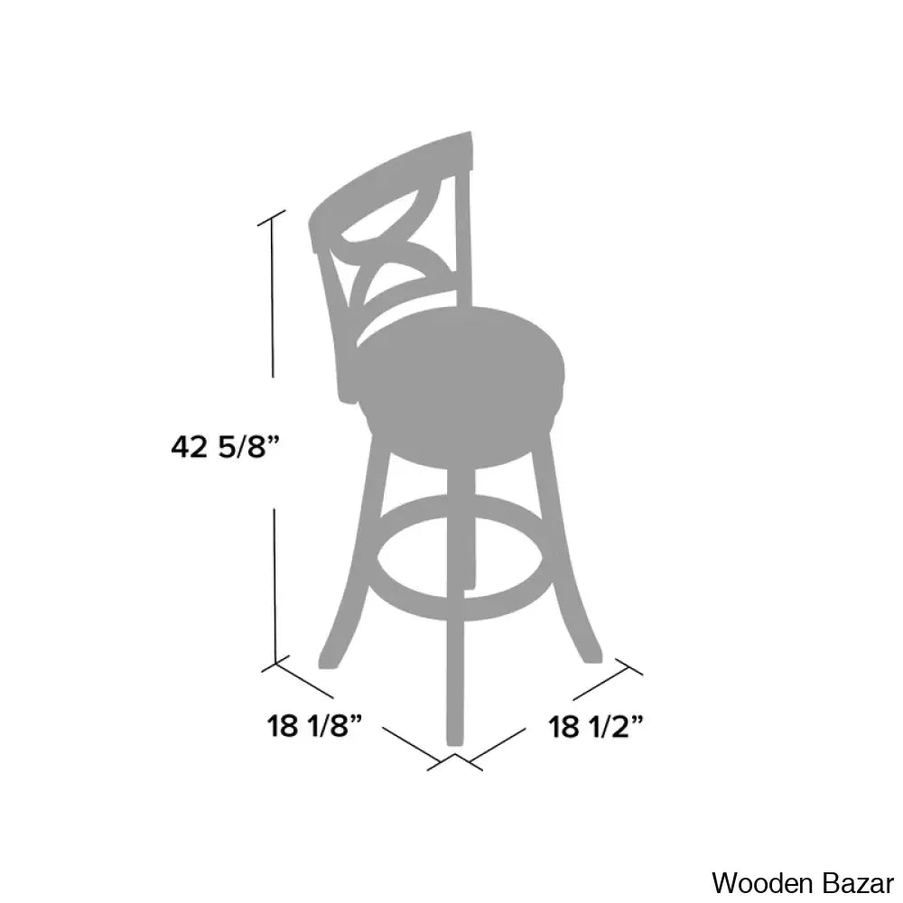 Aislinne Swivel Upholstered Counter And Bar Stool With Solid Wood Frame