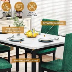 Akil 4 Seater Wooden Dining Table Set For Modern Homes - Bazar