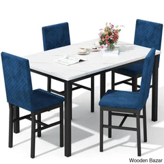 Akil 4 Seater Wooden Dining Table Set For Modern Homes - Bazar