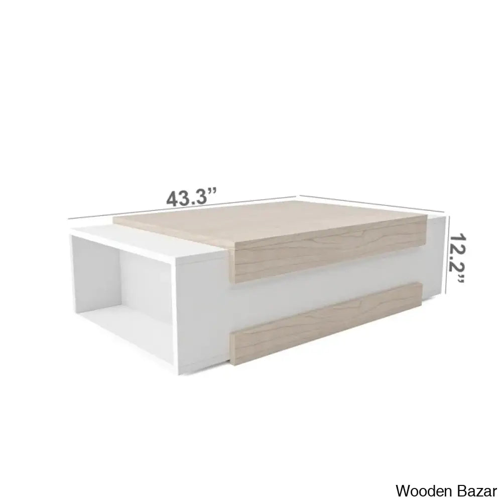 Akshah Floor Shelf Coffee And Center Table With Storage