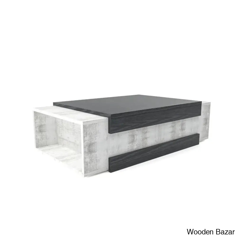 Akshah Floor Shelf Coffee And Center Table With Storage