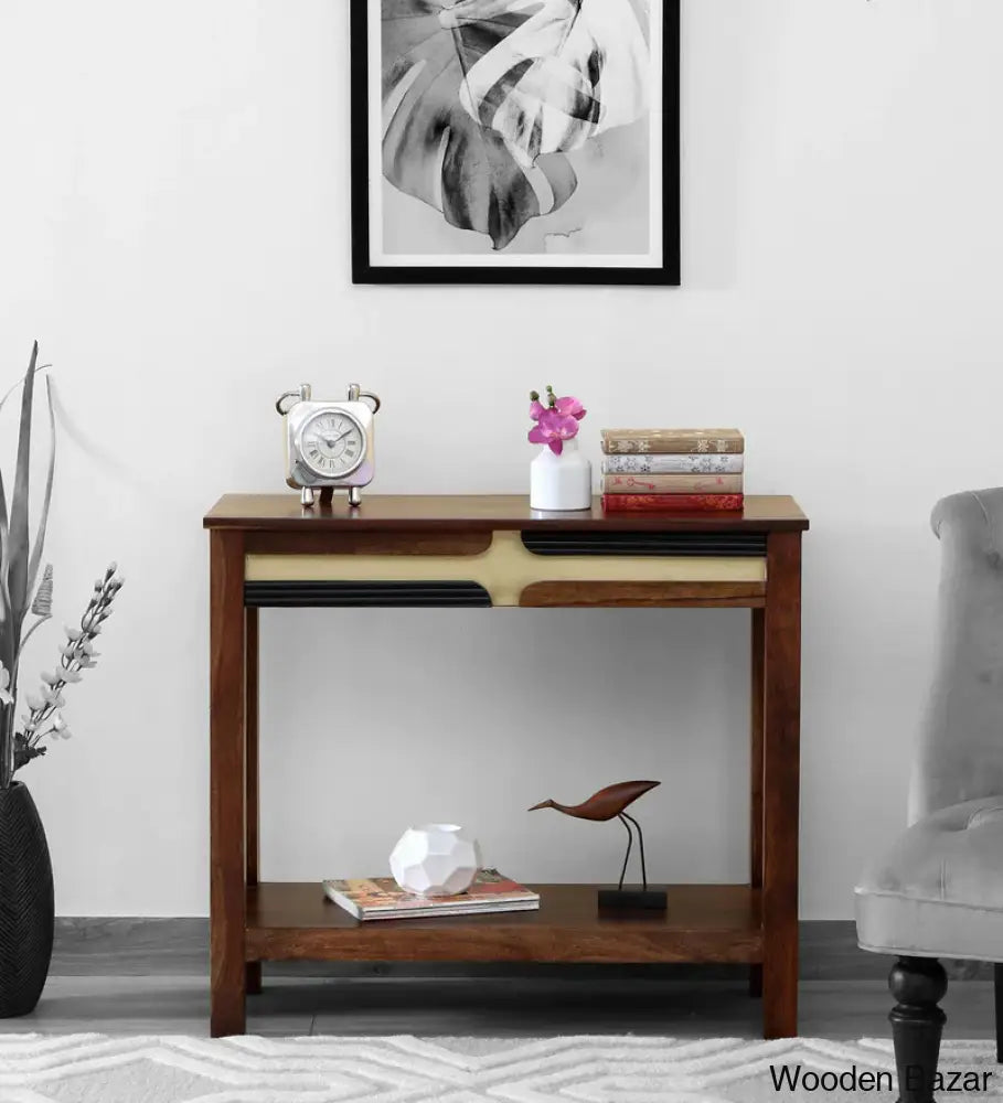 Light Mango Wood Side Table - Console Table