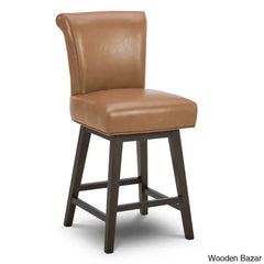 Alanyso Swivel Counter & Bar Stool (Set Of 2) - Wooden Bazar