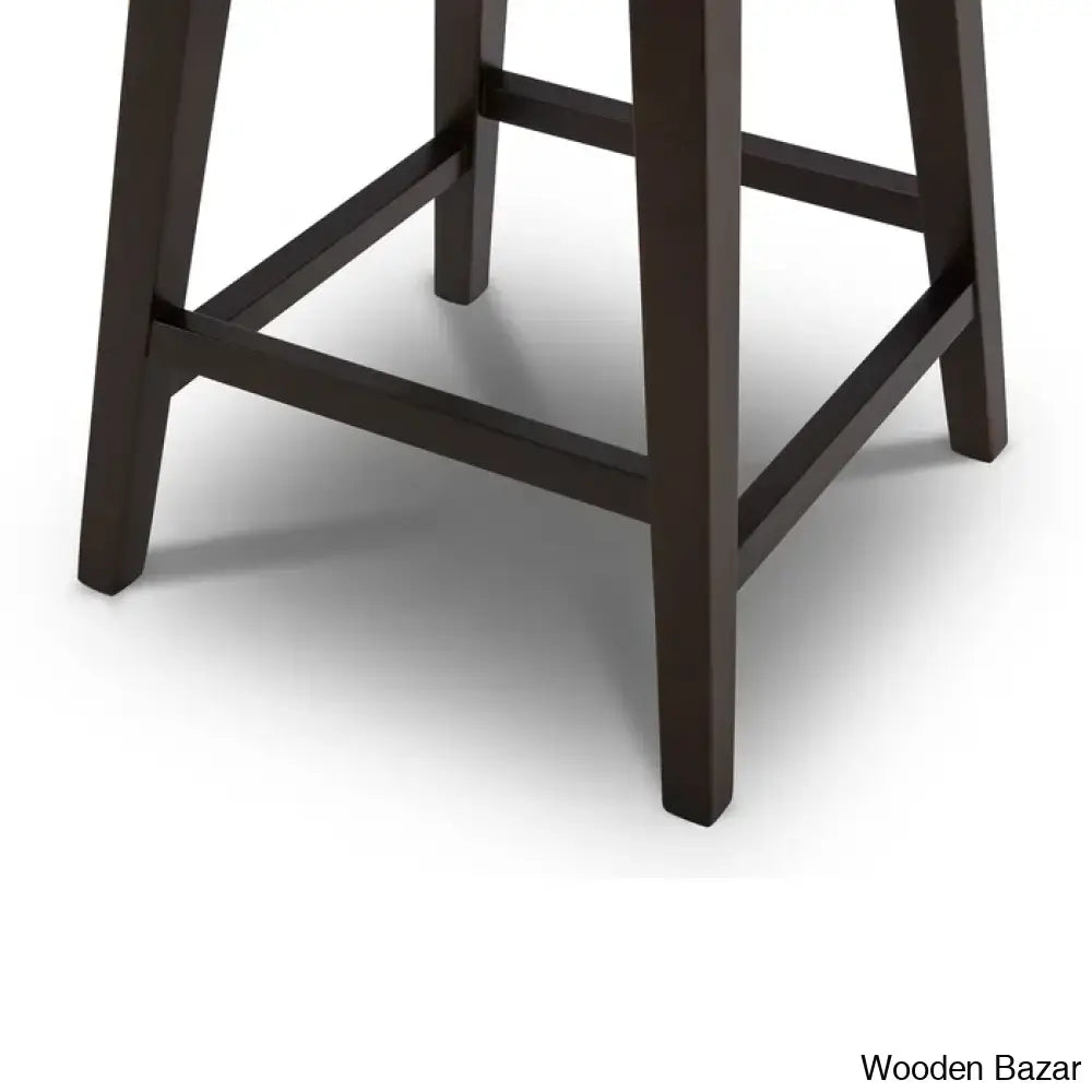 Alanyso Swivel Counter & Bar Stool (Set Of 2) - Wooden Bazar