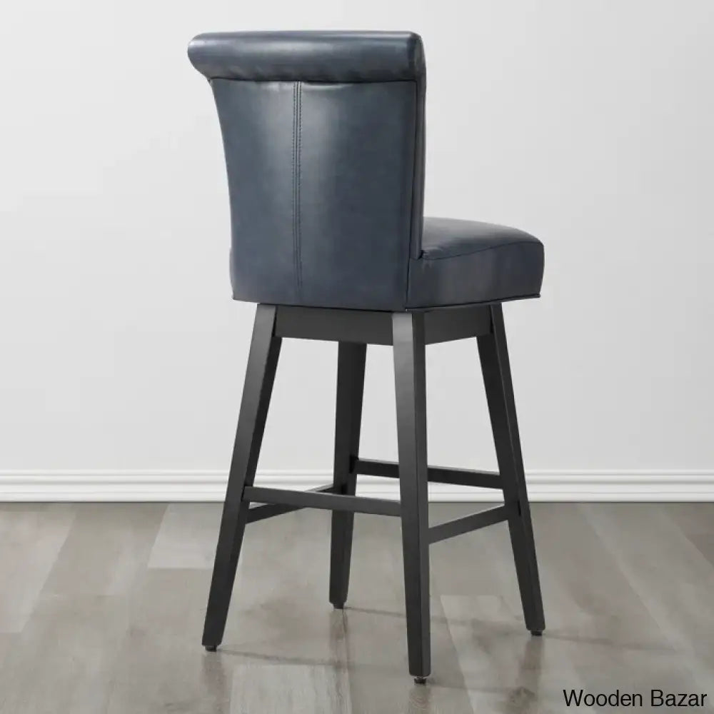 Alanyso Swivel Counter & Bar Stool (Set Of 2) - Wooden Bazar