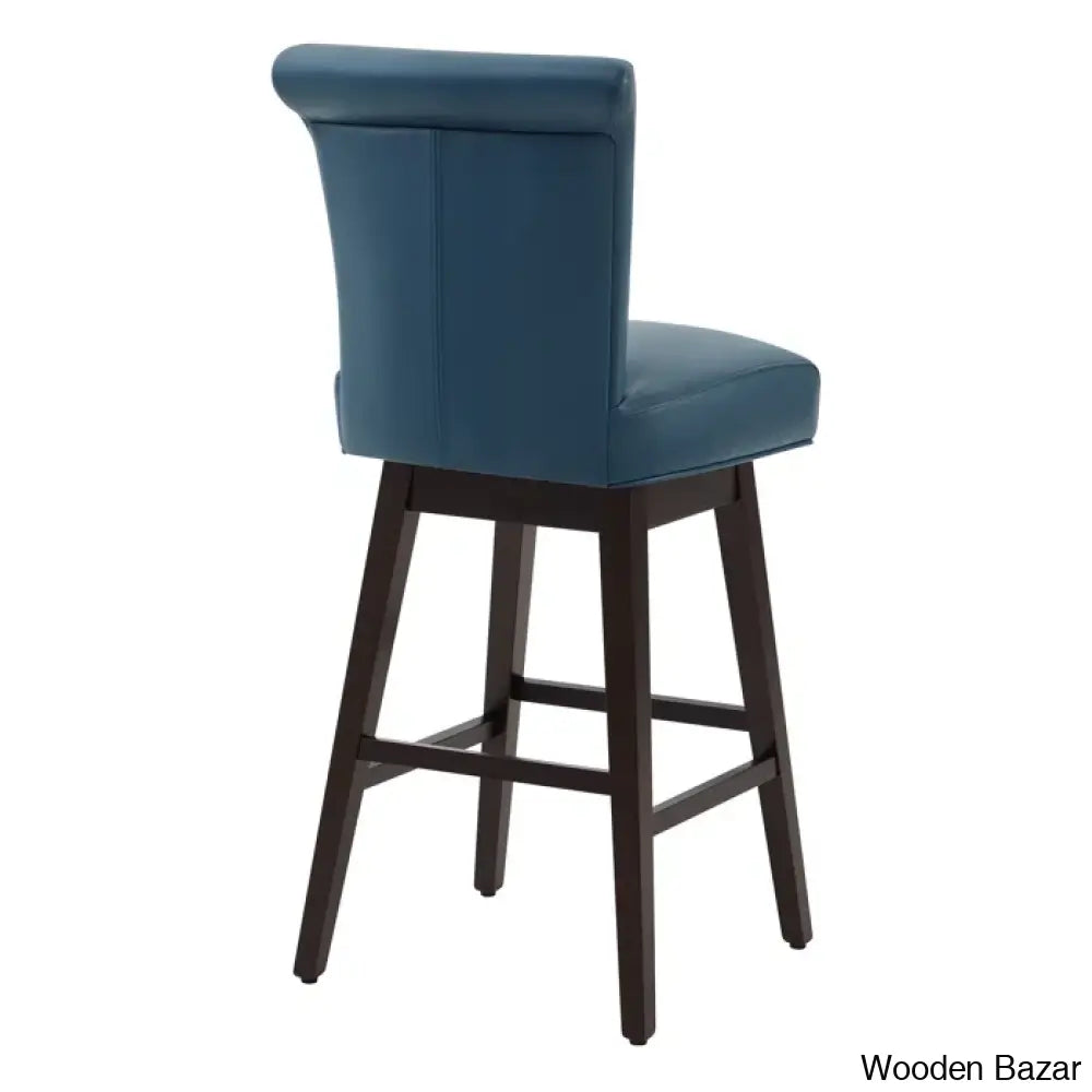 Alanyso Swivel Counter & Bar Stool (Set Of 2) - Wooden Bazar