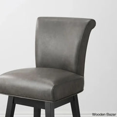 Alanyso Swivel Counter & Bar Stool (Set Of 2) - Wooden Bazar