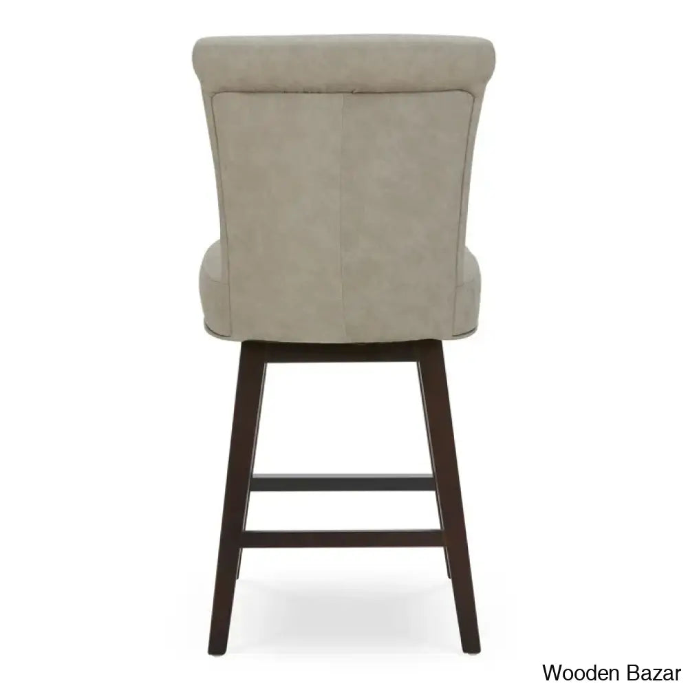 Alanyso Swivel Counter & Bar Stool (Set Of 2) - Wooden Bazar