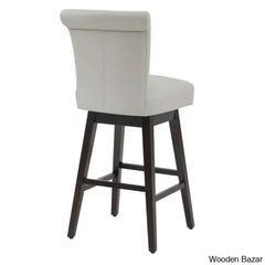 Alanyso Swivel Counter & Bar Stool (Set Of 2) - Wooden Bazar