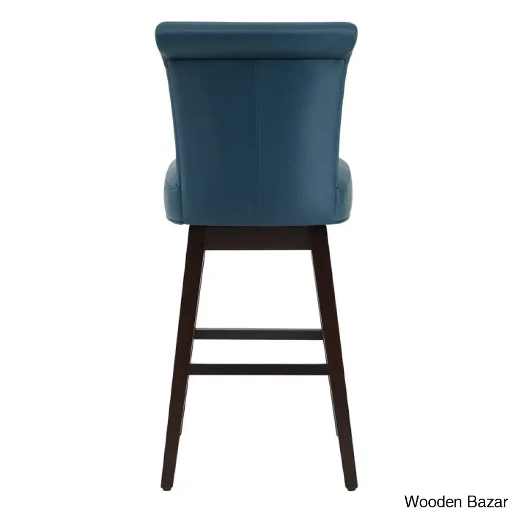 Alanyso Swivel Counter & Bar Stool (Set Of 2) - Wooden Bazar