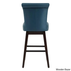 Alanyso Swivel Counter & Bar Stool (Set Of 2) - Wooden Bazar
