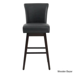 Alanyso Swivel Counter & Bar Stool (Set Of 2) - Wooden Bazar