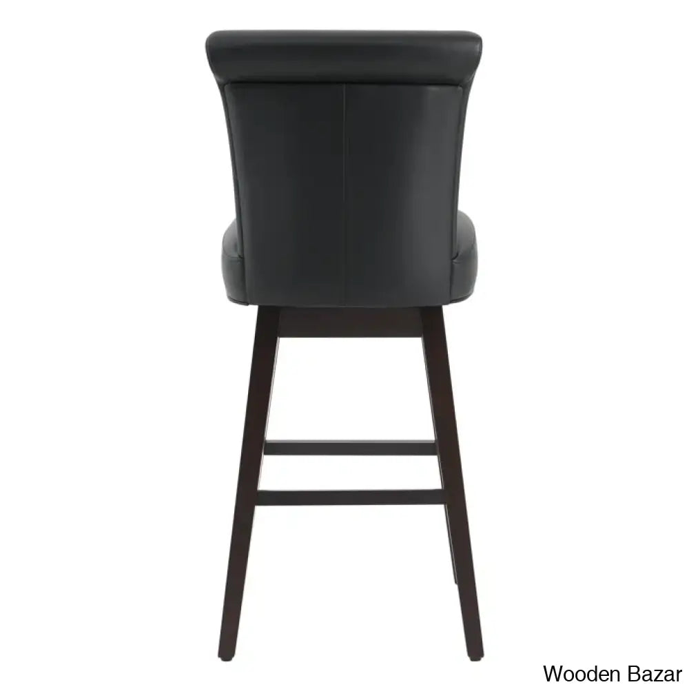 Alanyso Swivel Counter & Bar Stool (Set Of 2) - Wooden Bazar