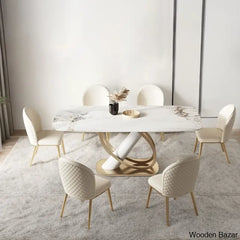 Aldo Luxury Dining Table Set - Wooden Bazar 6 Seater