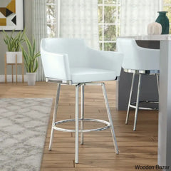 Aleshaneeo Swivel Bar & Counter Stool White / (26’’ Seat Height)