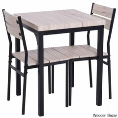 Alexander New 2 Seater Dining Table Set (3- Piece) - Wooden Bazar