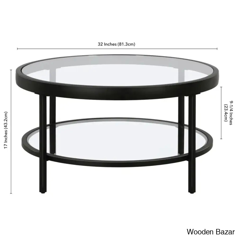 Alexisa 32’’ Wide Round Coffee And Center Table