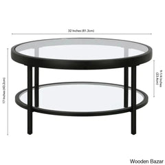 Alexisa 32’’ Wide Round Coffee And Center Table