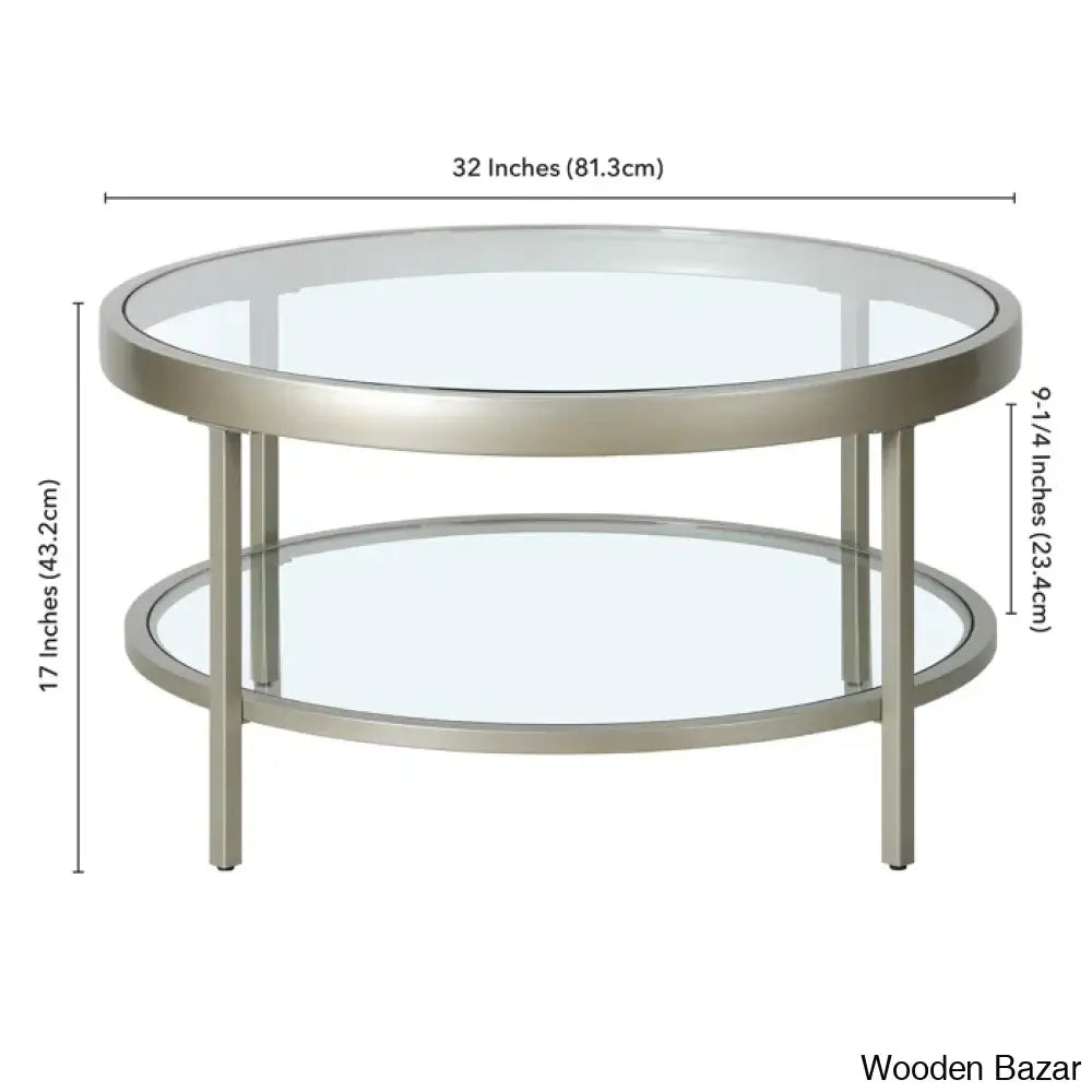 Alexisa 32’’ Wide Round Coffee And Center Table