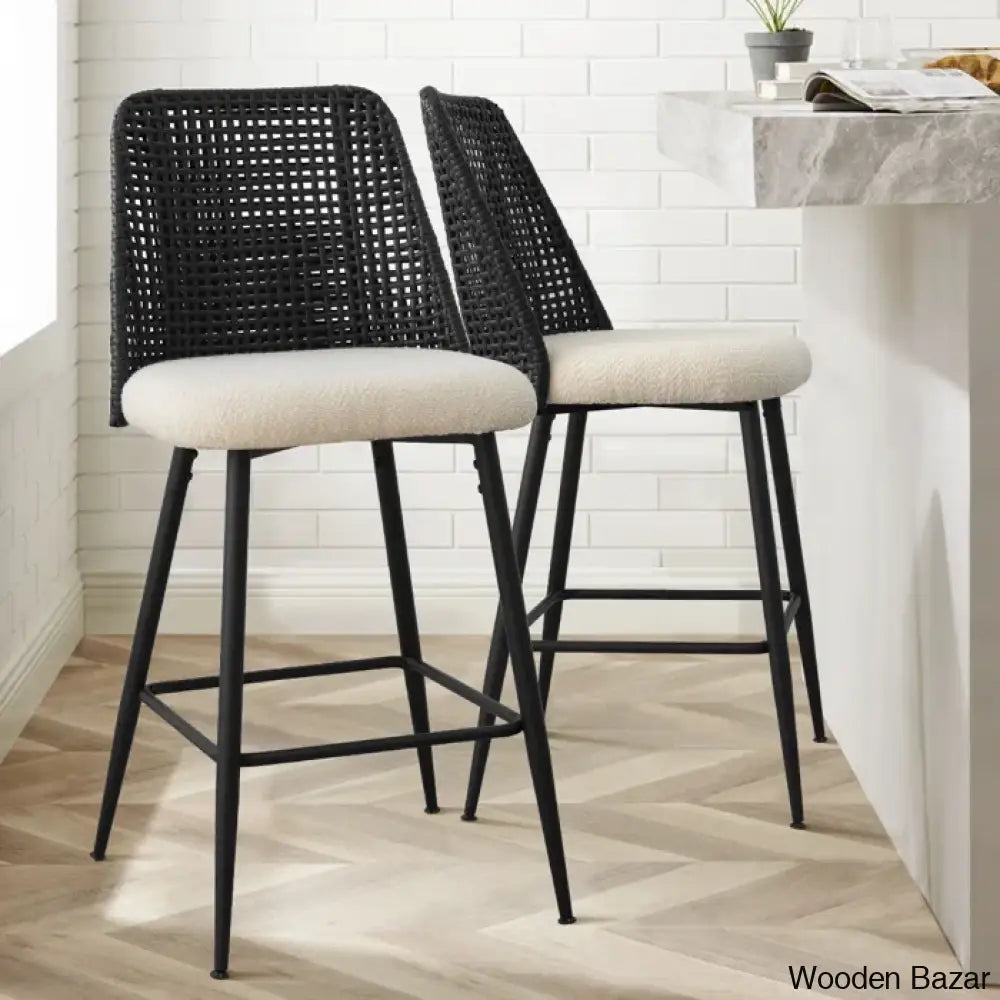 Aliettey Upholstered Counter And Bar Stool (Set Of 2)