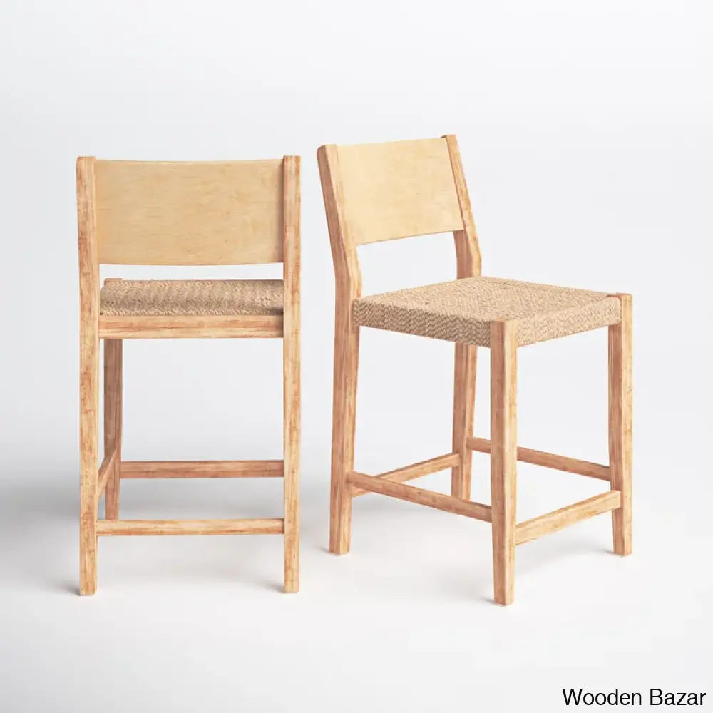 Alistaira Swivel Solid Wood Counter And Bar Stool (Set Of 2)