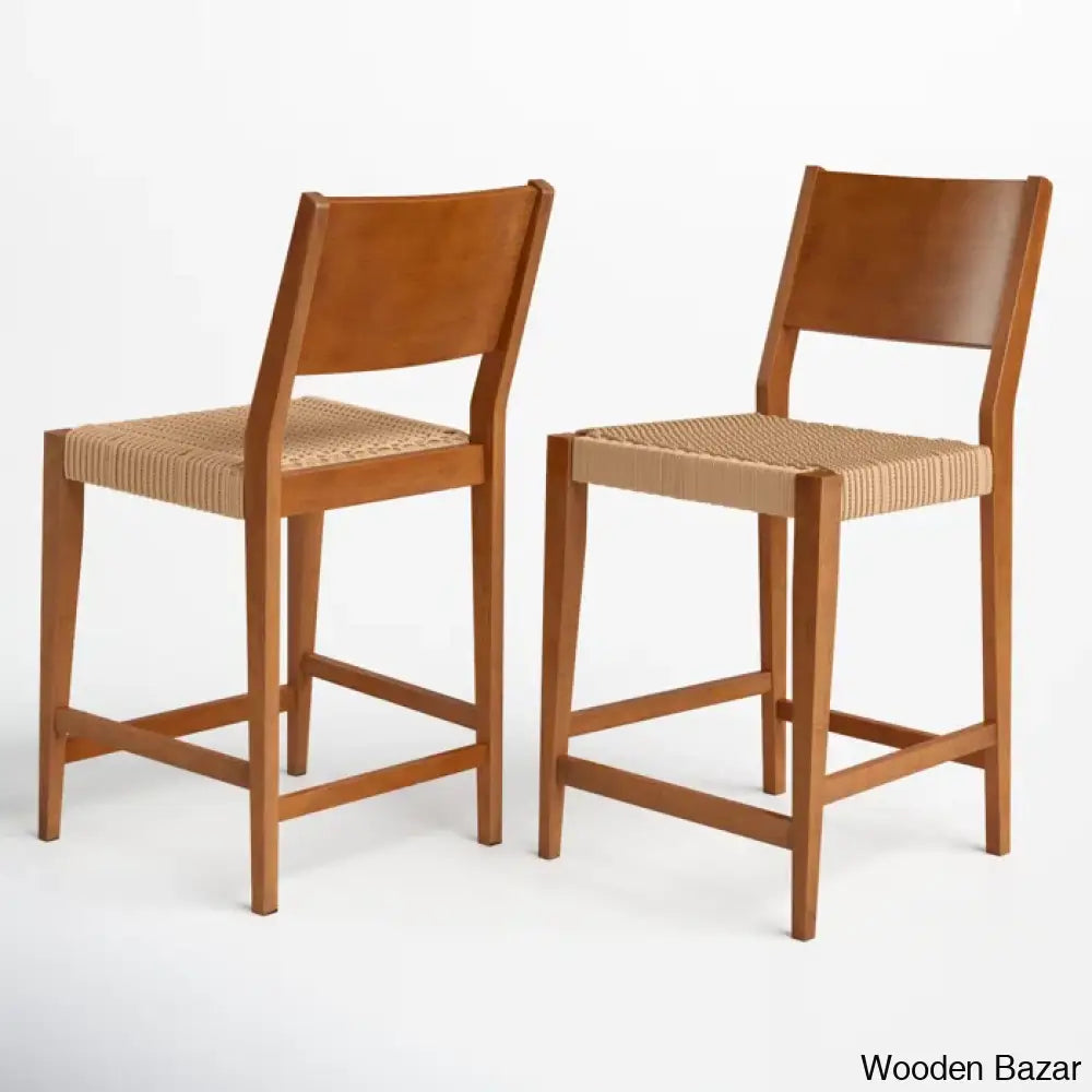 Alistaira Swivel Solid Wood Counter And Bar Stool (Set Of 2)