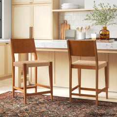 Alistaira Swivel Solid Wood Counter And Bar Stool (Set Of 2)