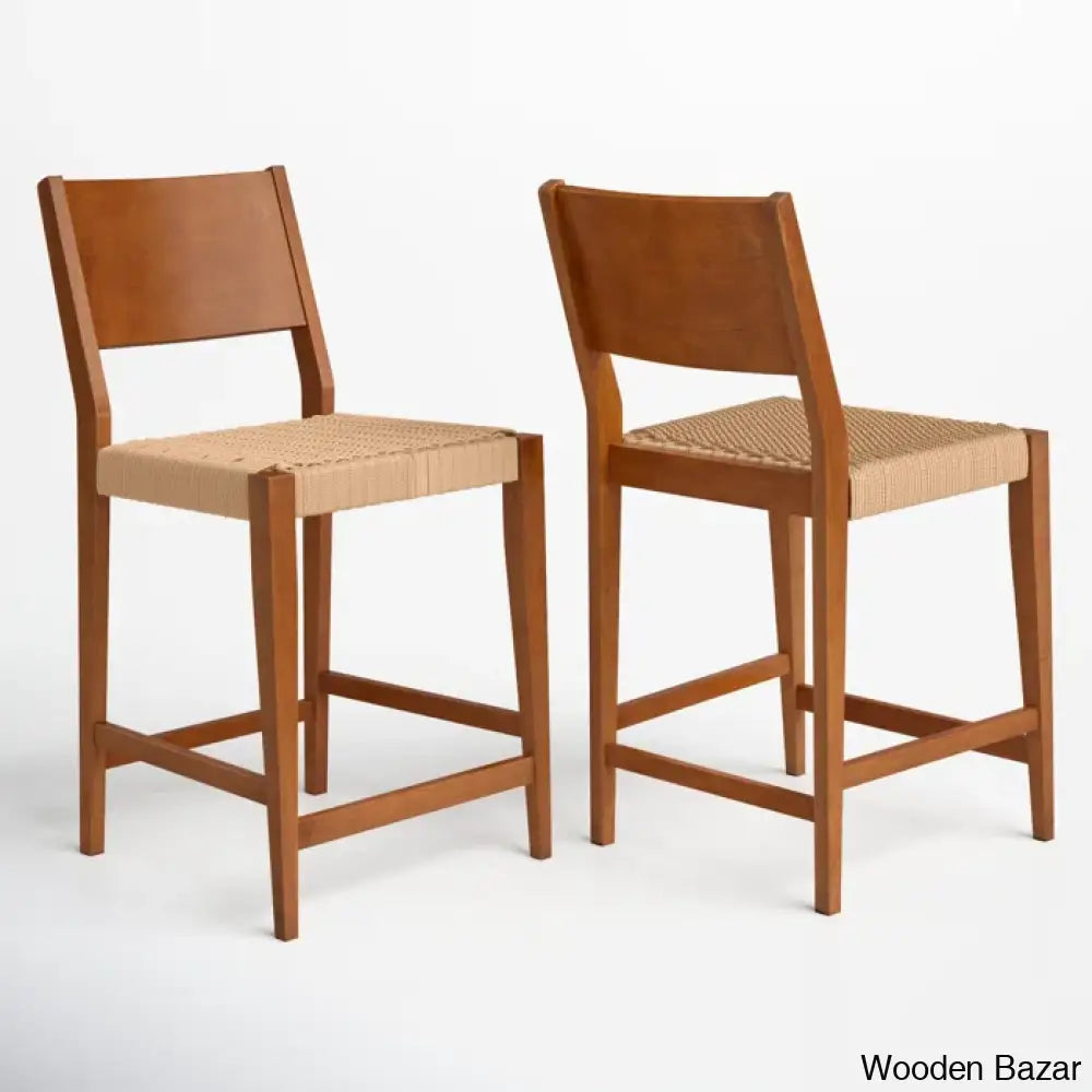 Alistaira Swivel Solid Wood Counter And Bar Stool (Set Of 2)