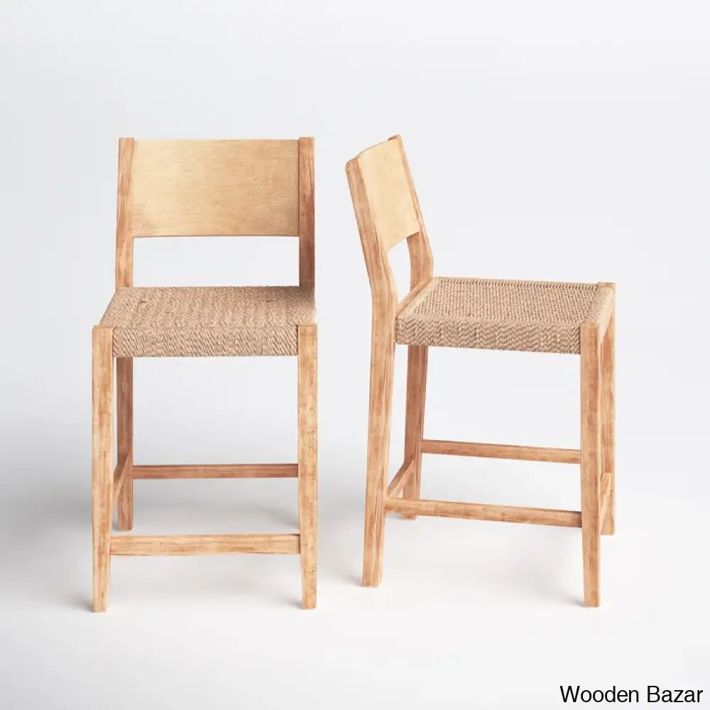 Alistaira Swivel Solid Wood Counter And Bar Stool (Set Of 2) Natural / Bar Stool (30” Seat Height)