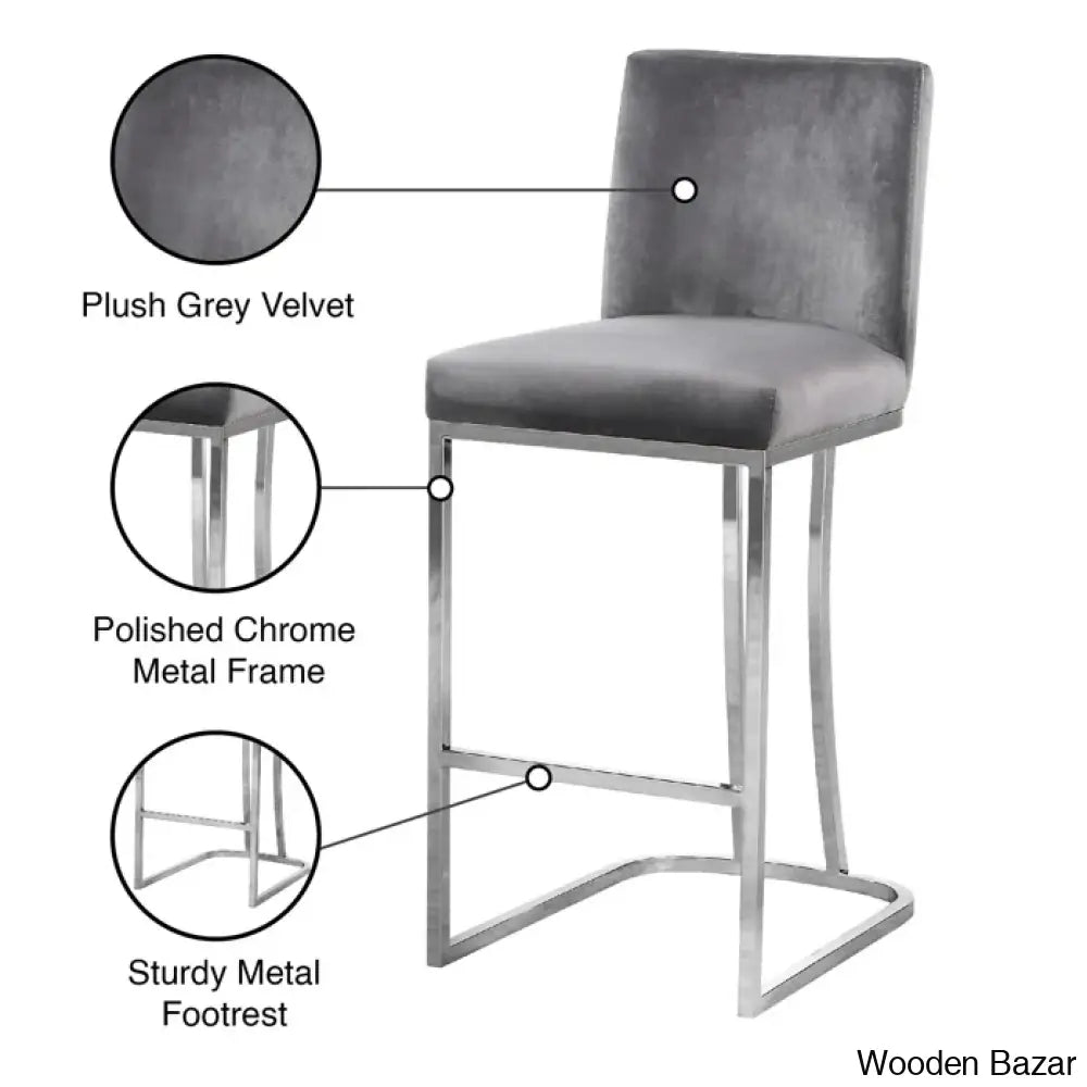 Allenvaley Swivel Upholstered 26’’ Counter And Bar Stool