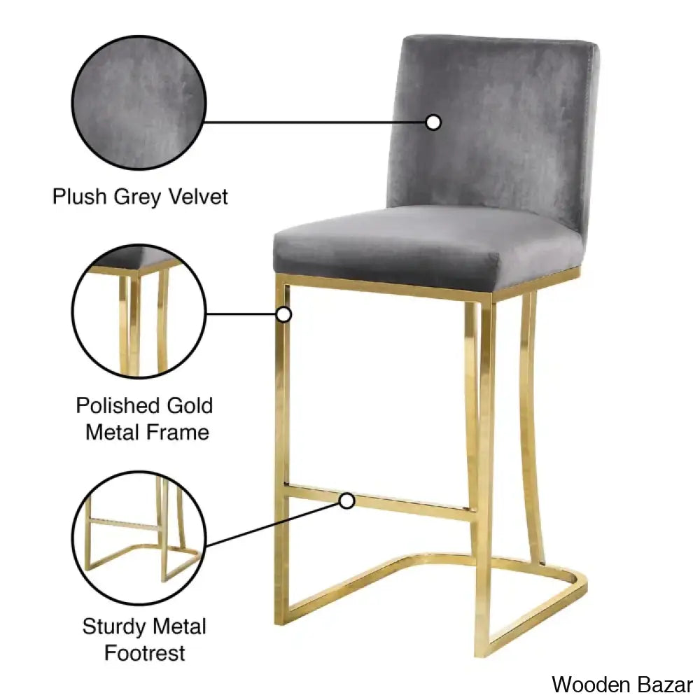 Allenvaley Swivel Upholstered 26’’ Counter And Bar Stool