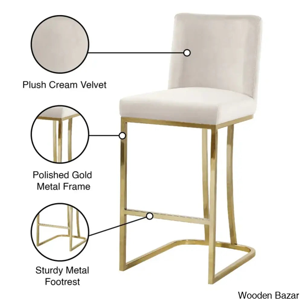 Allenvaley Swivel Upholstered 26’’ Counter And Bar Stool