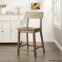 Almaguerc Swivel Bar & Counter Stool Barnwood Wire-Brush / (26’’ Seat Height)