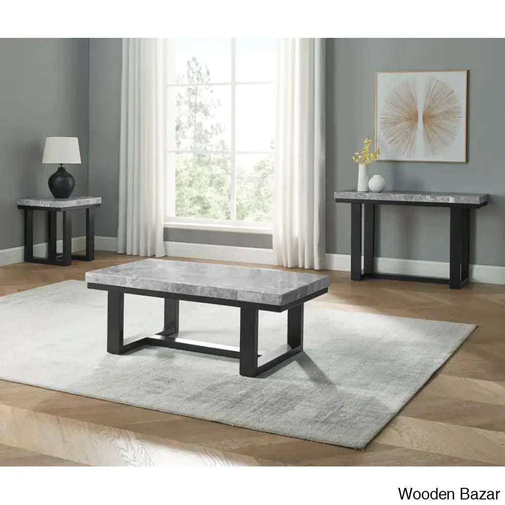 Almeniya Marble Top Coffee And Center Table