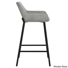 Almosk Swivel Upholstered 26’’ Counter And Bar Stool With Metal Frame (Set Of 2)