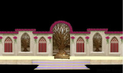 Alok Stunning Backgrounds Handmade Fiberglass Stage For Wedding Pupose - Wooden Bazar