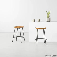 Aloraz Swivel Counter And Bar Stool With Metal Frame (Set Of 2)