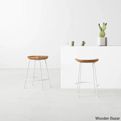 Aloraz Swivel Counter And Bar Stool With Metal Frame (Set Of 2)