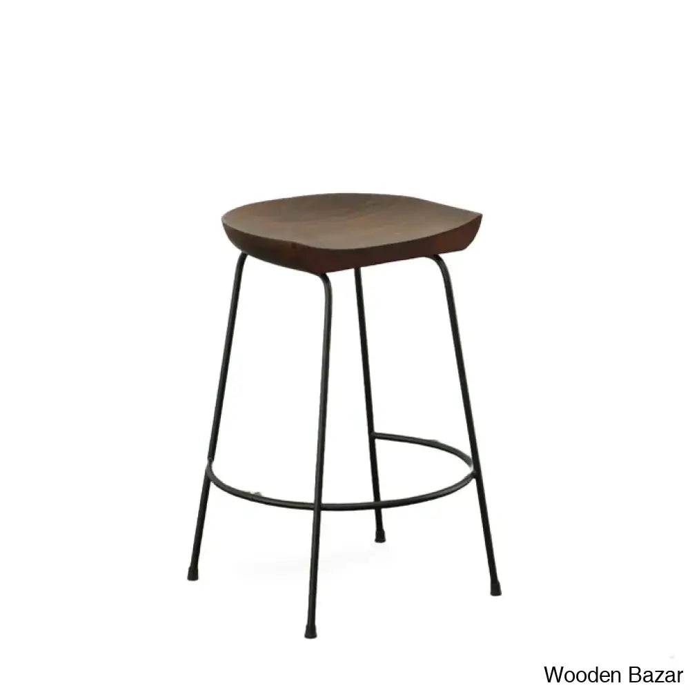 Aloraz Swivel Counter And Bar Stool With Metal Frame (Set Of 2)