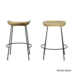 Aloraz Swivel Counter And Bar Stool With Metal Frame (Set Of 2)