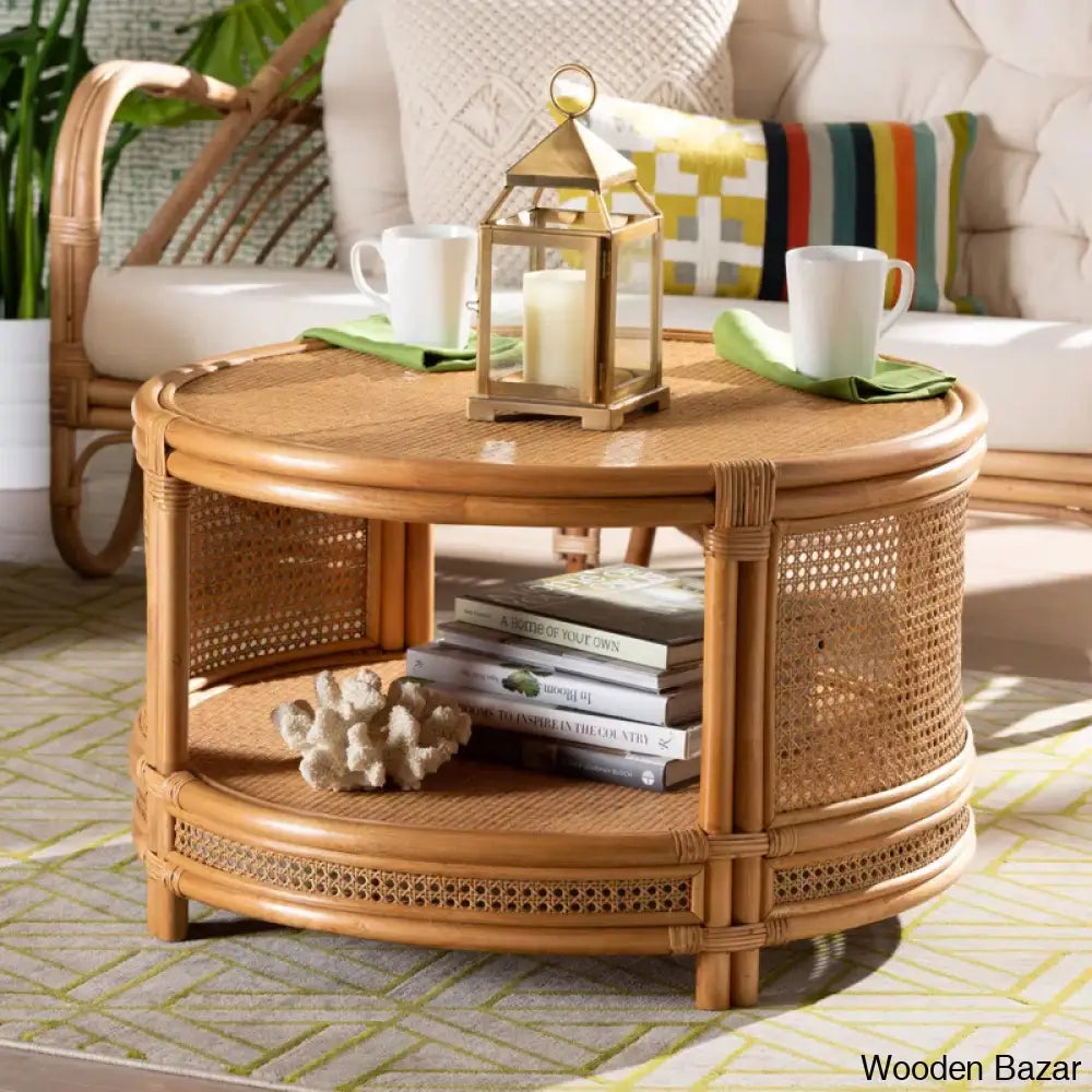 Alsero Rattan Coffee And Center Table